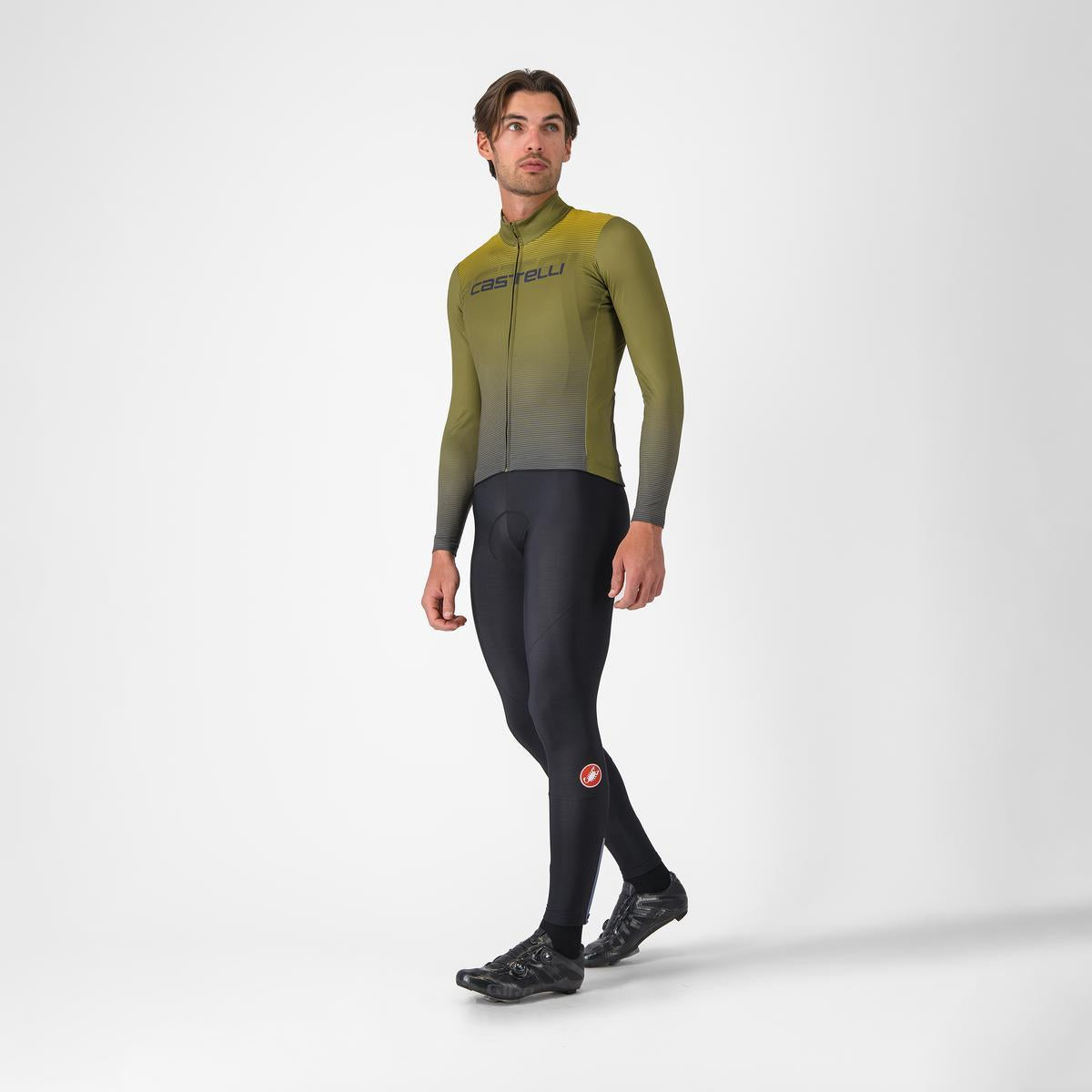 Maillot CASTELLLI APICE THERMAL Manches Longues Bleu/Mango Mojito