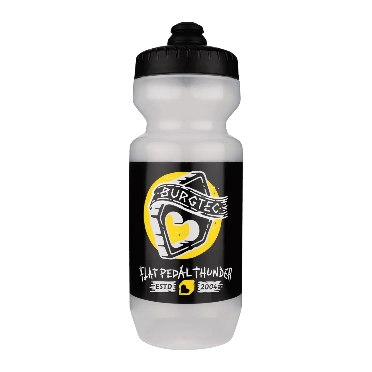 Bidon BURGTEC GUZZLE Flat Pedal Thunder Transparent