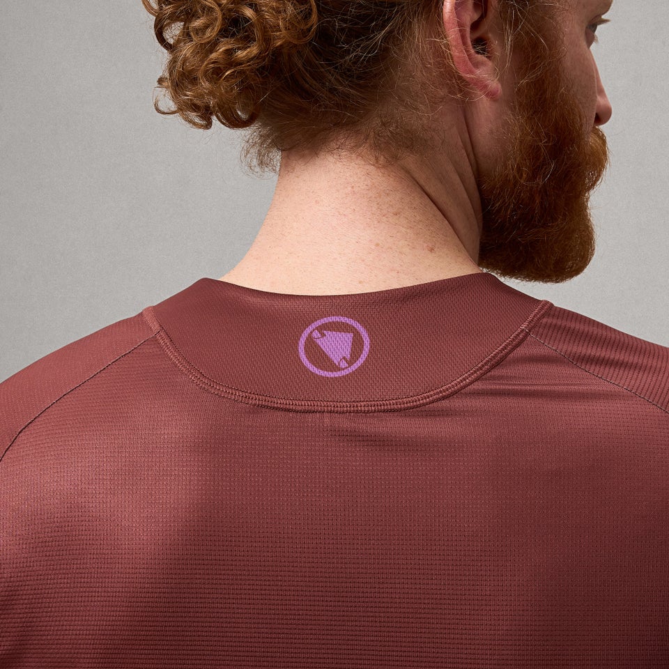 Maillot ENDURA SINGLETRACK CORE PRINTED Manches Longues End Orange
