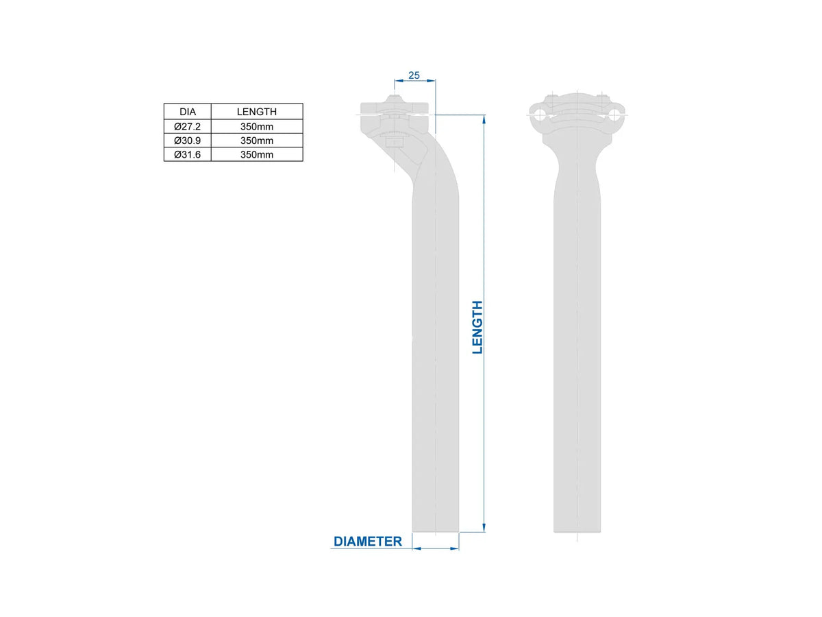 Tige de Selle RITCHEY CLASSIC TWO-BOLT Recul 25mm