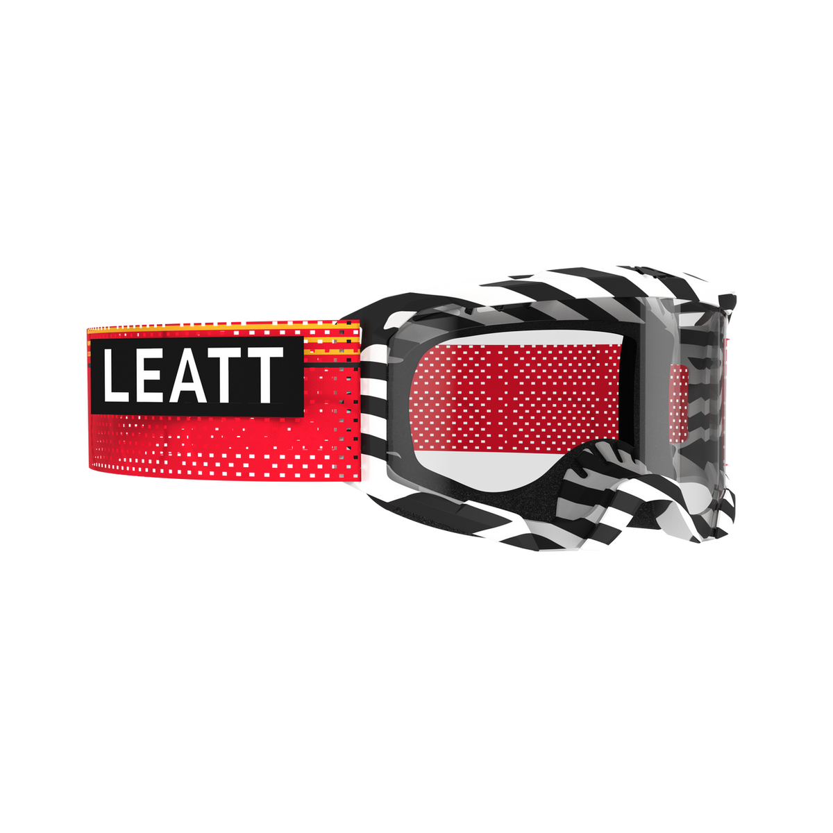 Masque LEATT VELOCITY 4.0 MTB X-FLOW Stripe Rouge Écran Transparent