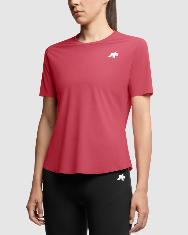Maillot ASSOS TACTICA POST RIDE T5 Manches Courtes Femme Berry