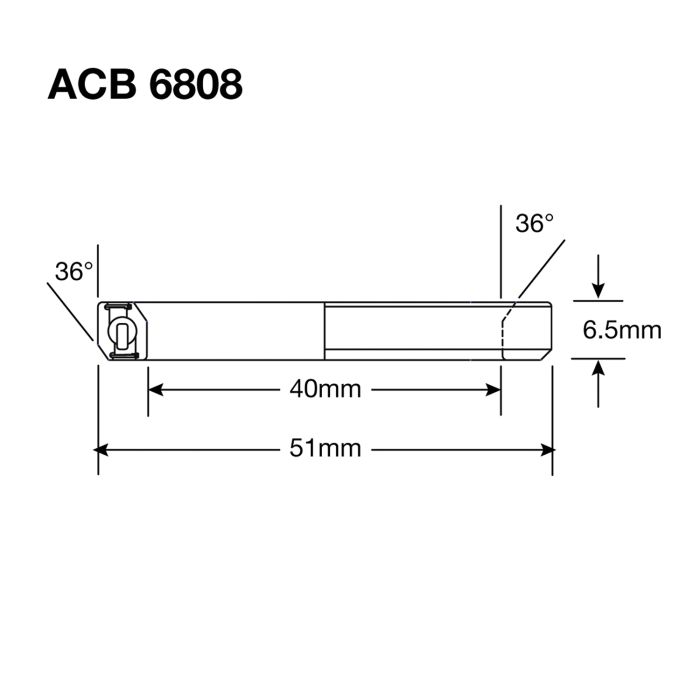 Roulement de Direction ENDURO BEARINGS 6808 SS - 440c Stainless (Angular Contact) - 40x51x6,5 mm (36x36°) ACB