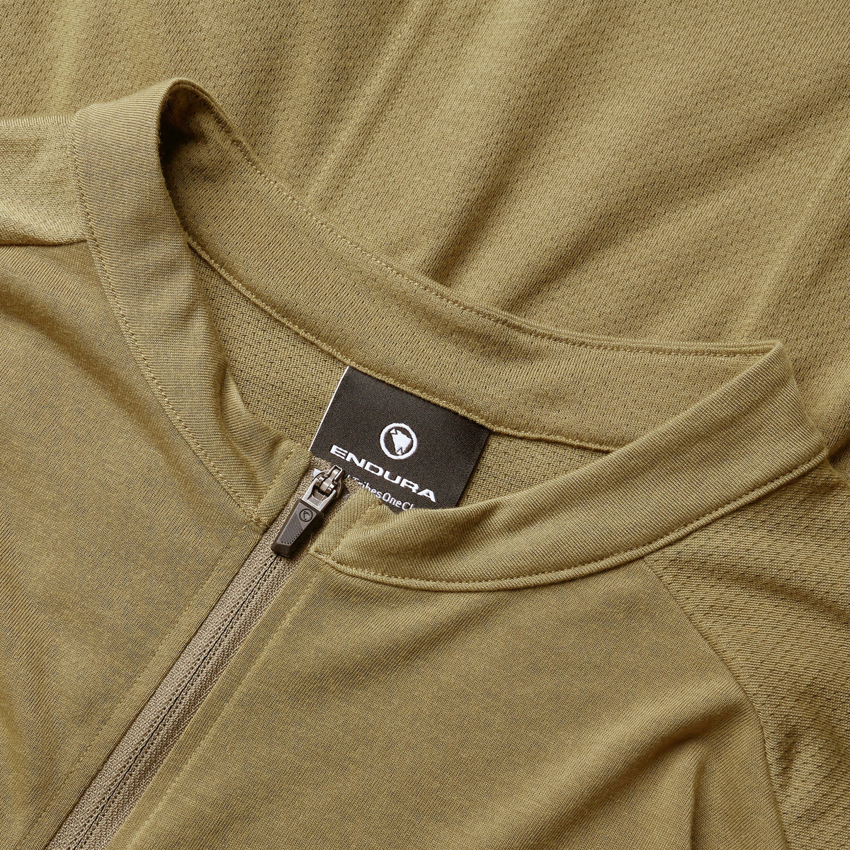 Maillot ENDURA LOOP ZIPPED Manches Courtes Kaki