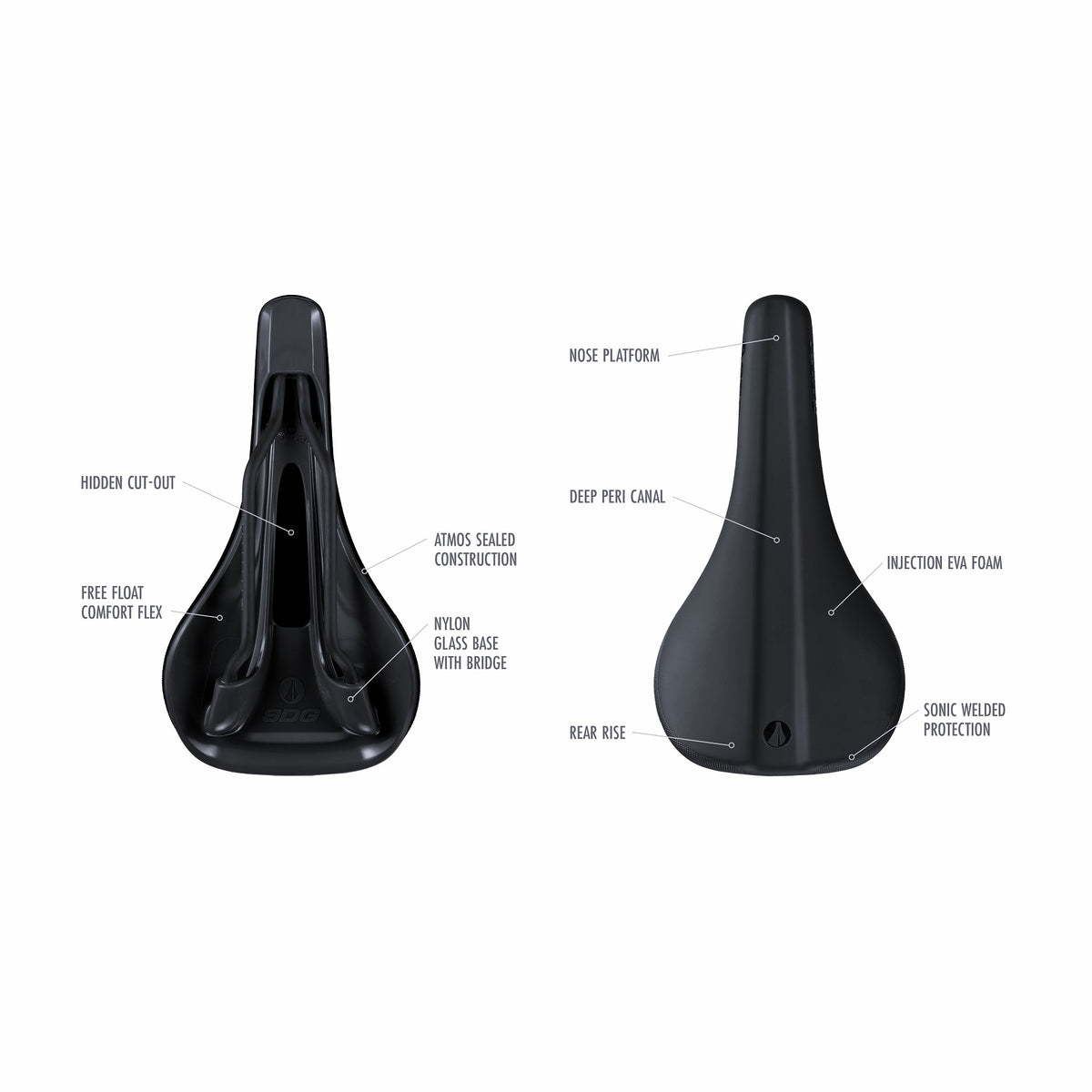 Selle SDG BEL-AIR V3 Rails Acier Noir/Blanc