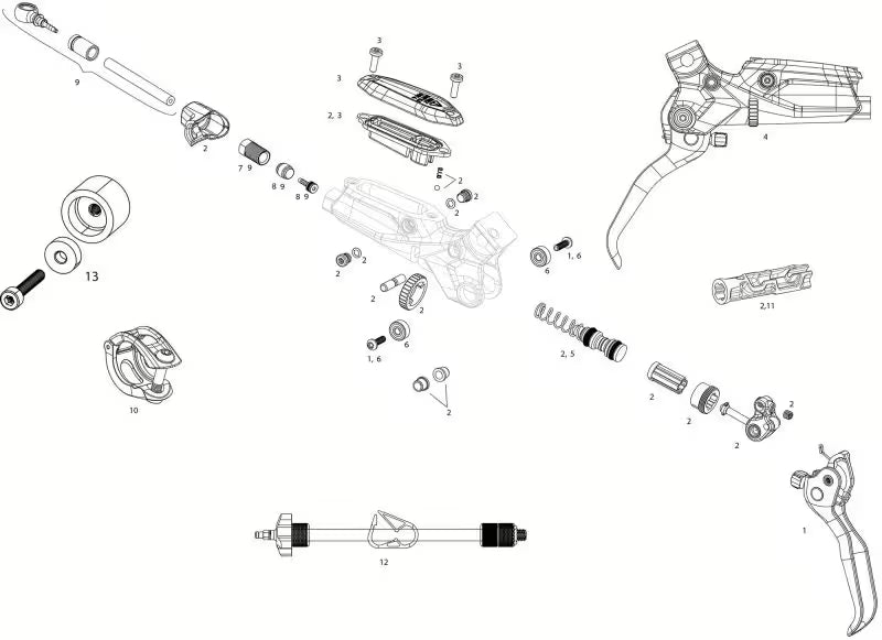 Levier de Frein SRAM G2 ULTIMATE Carbone