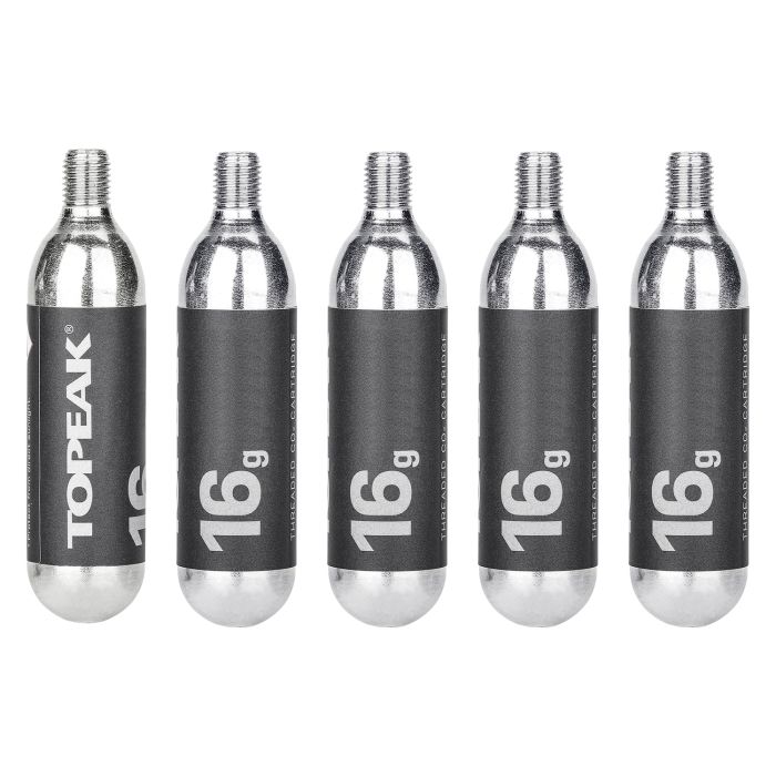 Cartouches CO2 TOPEAK Filetée 16g (5 pieces)