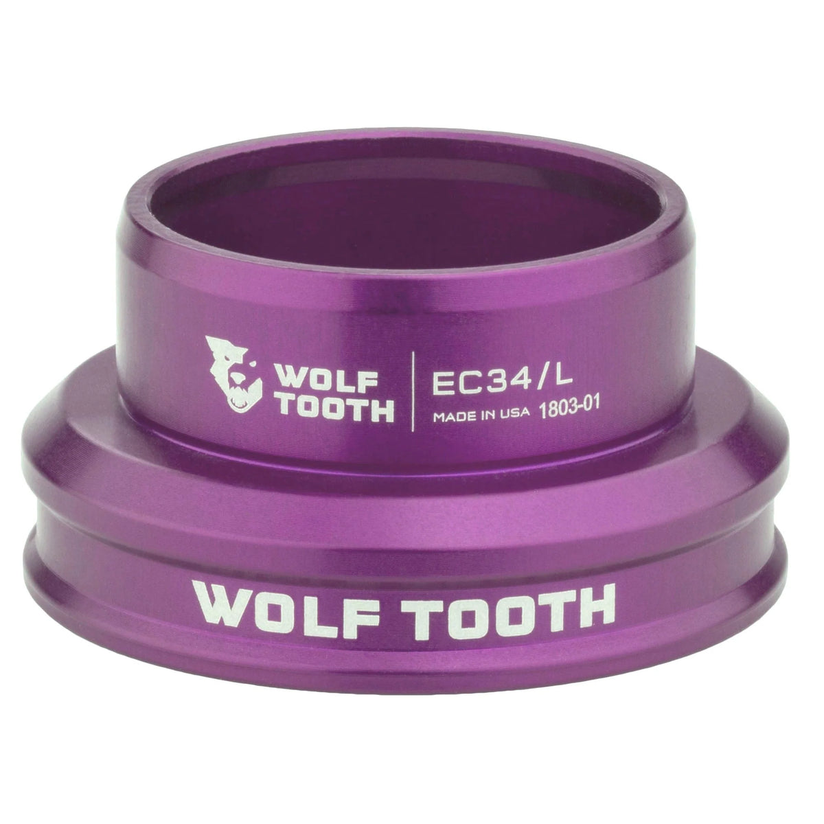 Cuvette Basse pour Jeu de Direction Externe WOLF TOOTH PREMIUM 1"1/8 EC34 Violet