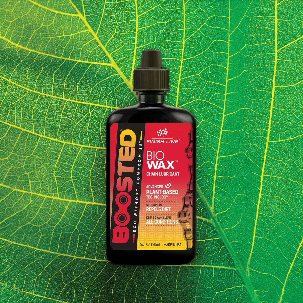 Lubrifiant pour Chaîne FINISH LINE BOOSTED™ BIO WAX (120 ml)