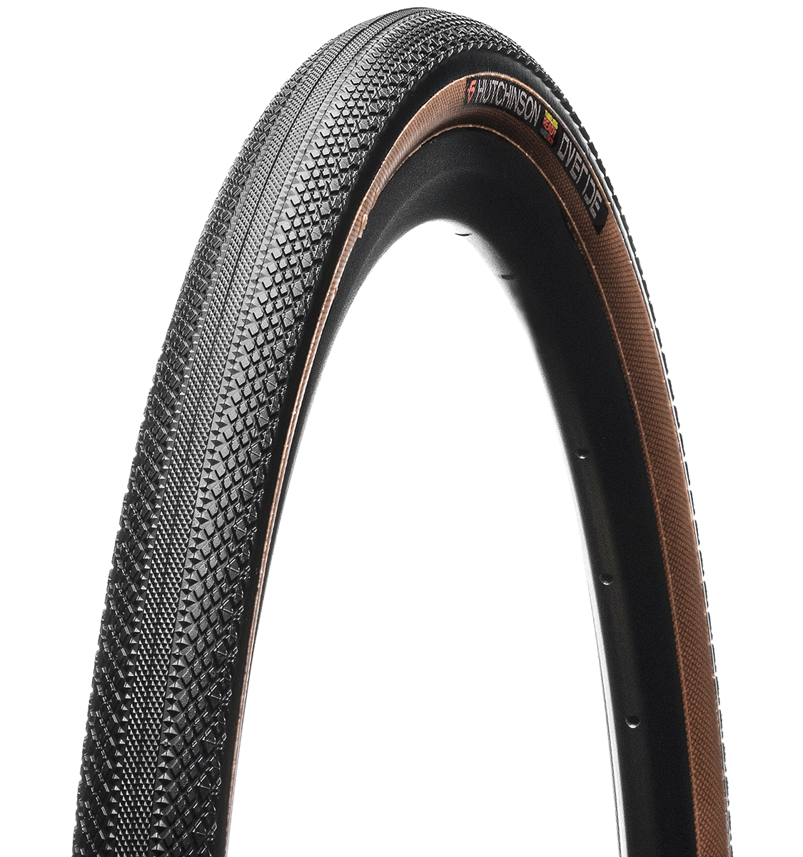 Pneu HUTCHINSON OVERIDE 700x45c Hardskin Tubeless Ready Marron