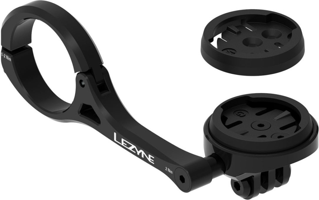 Support de Cintre LEZYNE pour GPS/Éclairage GARMIN/WAHOO/LEZYNE Noir