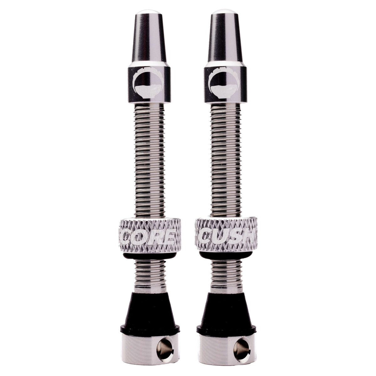 Paire de Valves Tubeless CUSHCORE 44 mm Argent