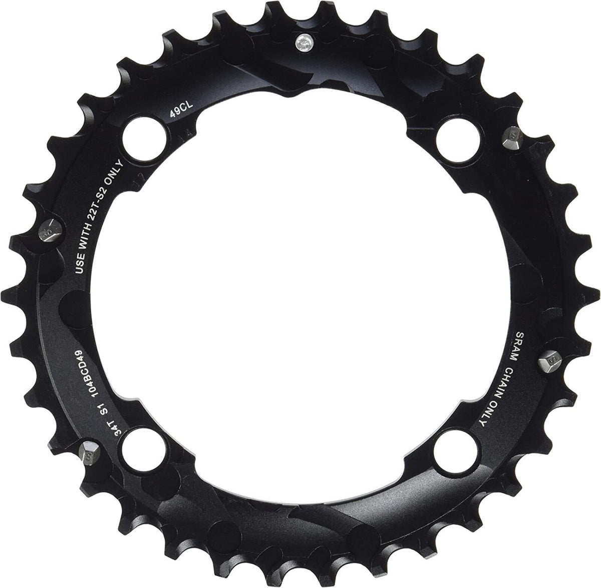 Plateau Extérieur SRAM MTB 104BCD 10V 4 Trous 104mm