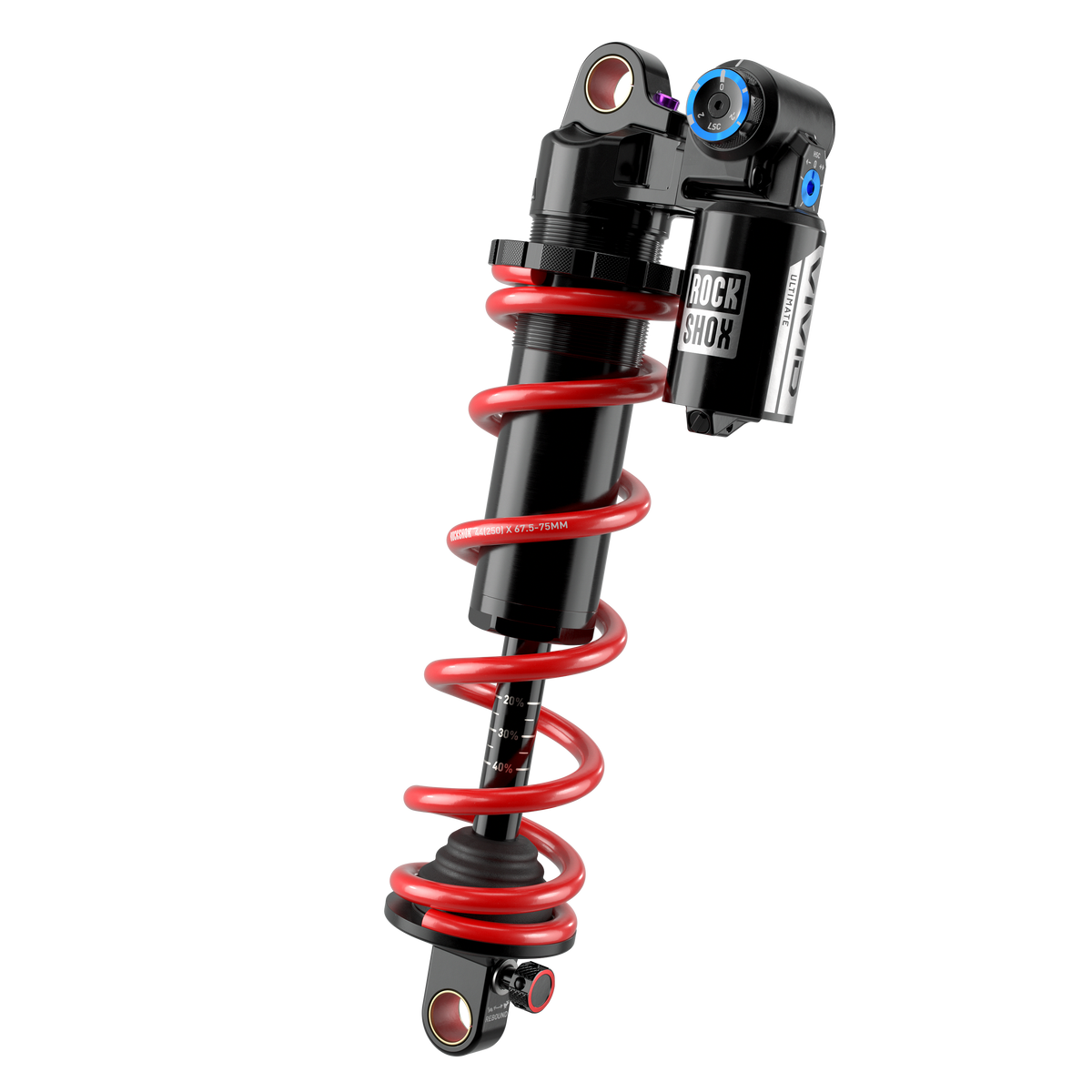 Amortisseur ROCKSHOX VIVID COIL ULTIMATE DH RC2 D1 Standard pour SantaCruz V10 2018+