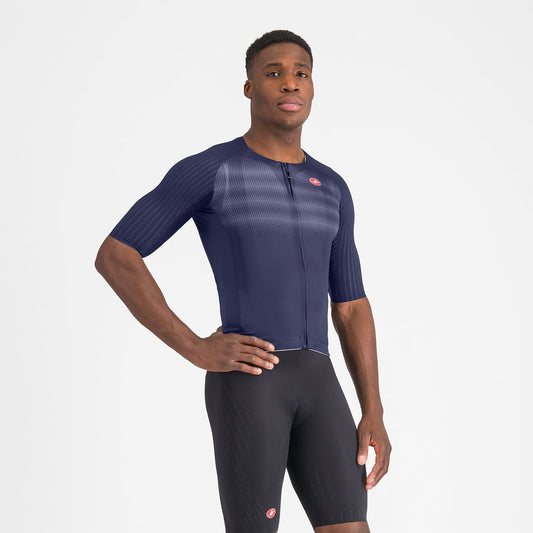 Maillot CASTELLI AERO RACE 8S Manches Courtes Marine