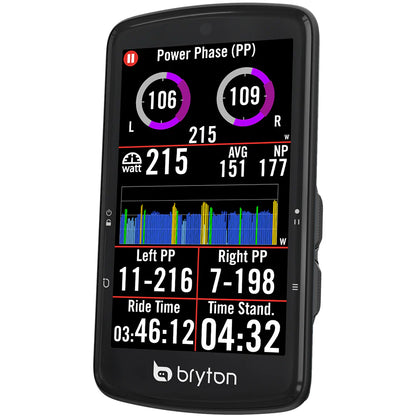 Compteur GPS BRYTON RIDER S810E — données de puissance et d’équilibre de pédalage