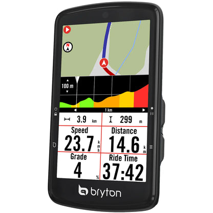 Compteur GPS BRYTON RIDER S810E — navigation et profil de montée
