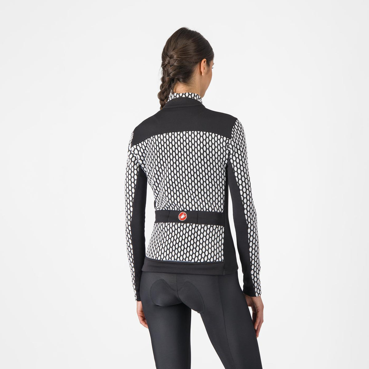 Maillot CASTELLI SFIDA 2 Femme Manches Longues Noir/Blanc