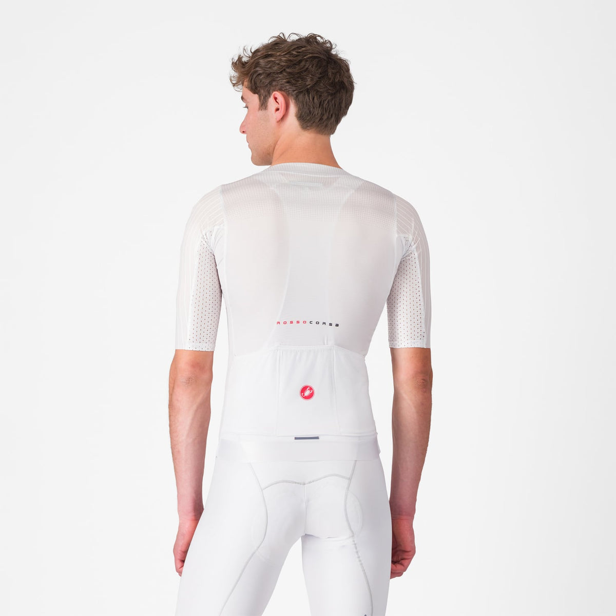 Maillot CASTELLI AERO RACE 8S Manches Courtes Blanc