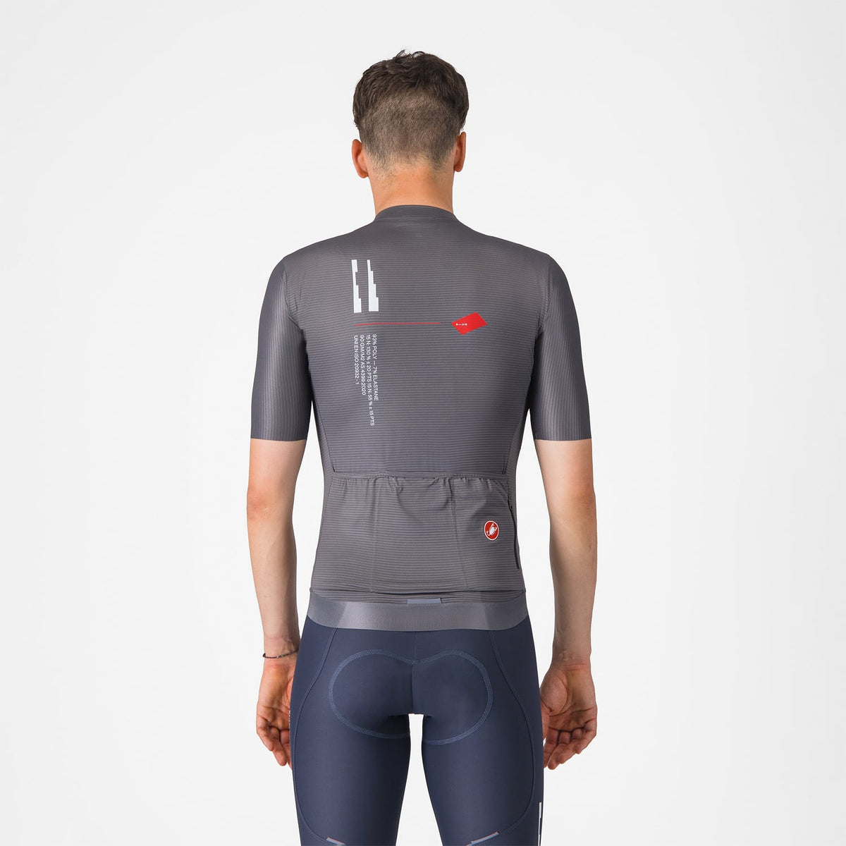 Maillot CASTELLI ESPRESSO R--A/D Manches Courtes Gris Fumé