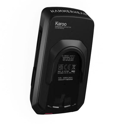 Compteur GPS HAMMERHEAD KAROO 3 — dos et fixation du GPS, vue de trois quarts