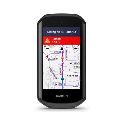 Compteur GPS GARMIN EDGE 1050 — signalement des dangers sur la route