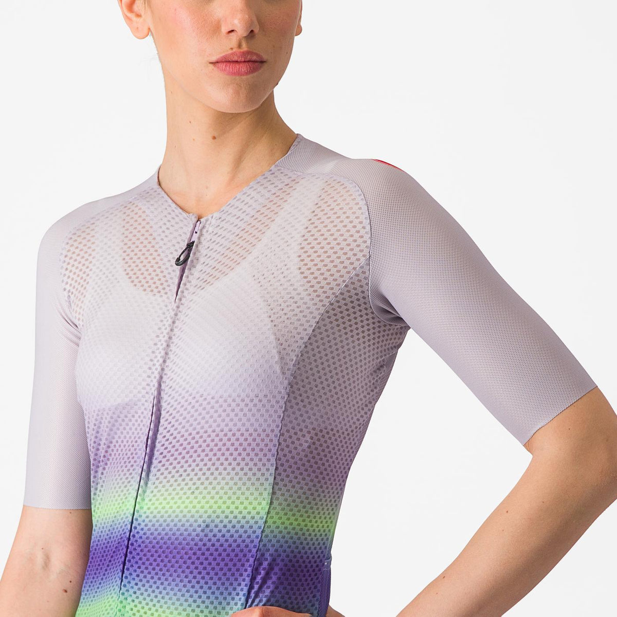 Maillot CASTELLI CLIMBER'S 4.0 W Femme Manches Courtes Violet/Vert