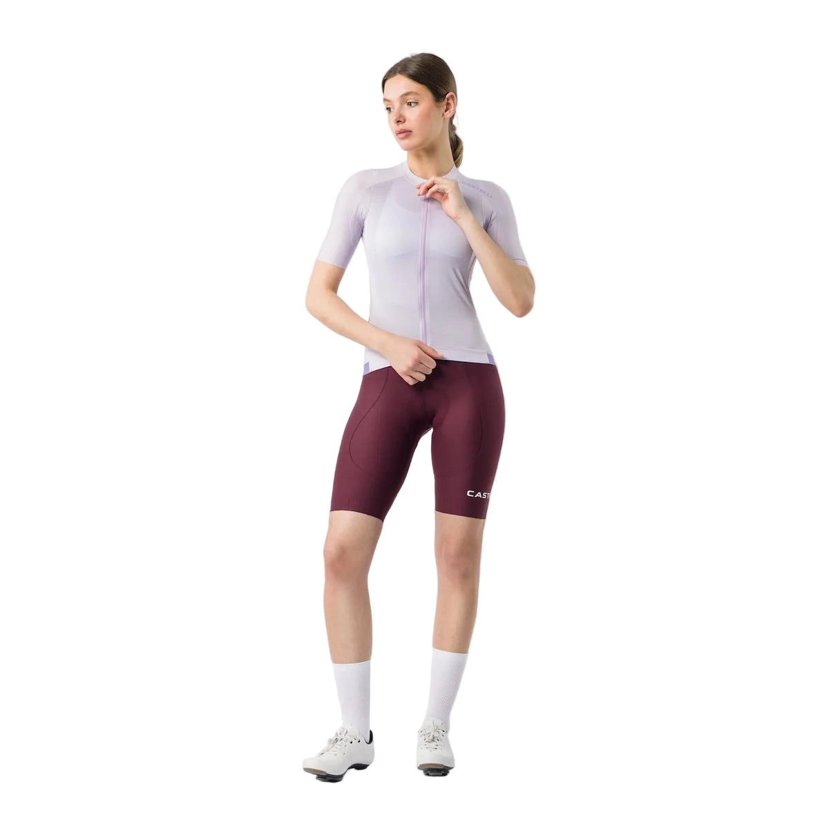Cuissard Court à Bretelles CASTELLI ESPRESSO 2 W DT Femme Bordeaux