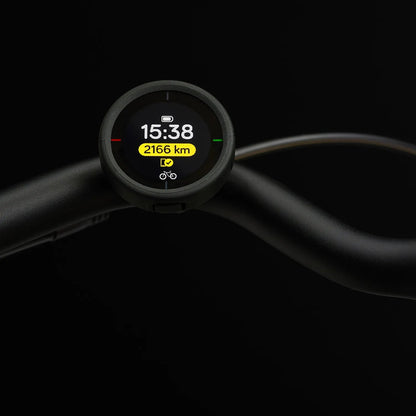 Compteur GPS BEELINE VELO 2 — écran des données de sortie sur un vélo