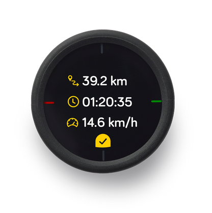Compteur GPS BEELINE VELO 2 — écran du résumé de sortie