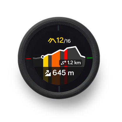 Compteur GPS BEELINE VELO 2 — vue de face, écran de guidage et de dénivelé