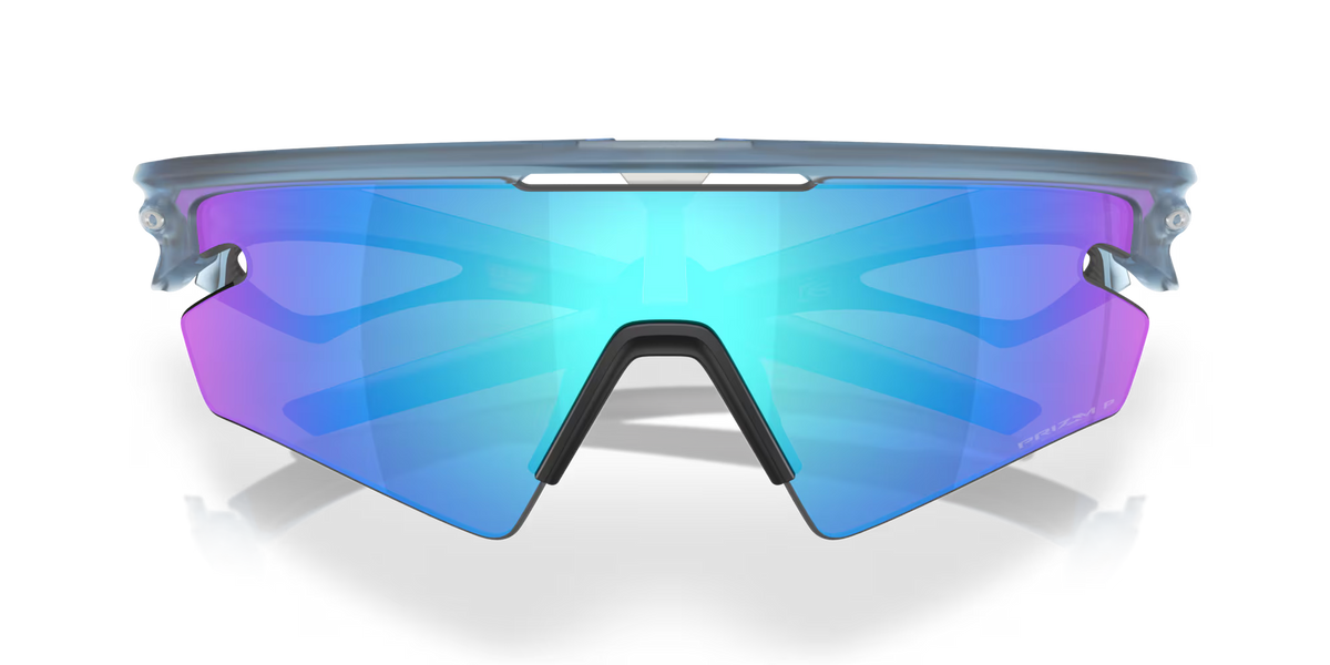 Lunettes OAKLEY SPHAERA SLASH Matt Transparent Stone Verre Prizm Sapphire Polarized - OO9499-0336