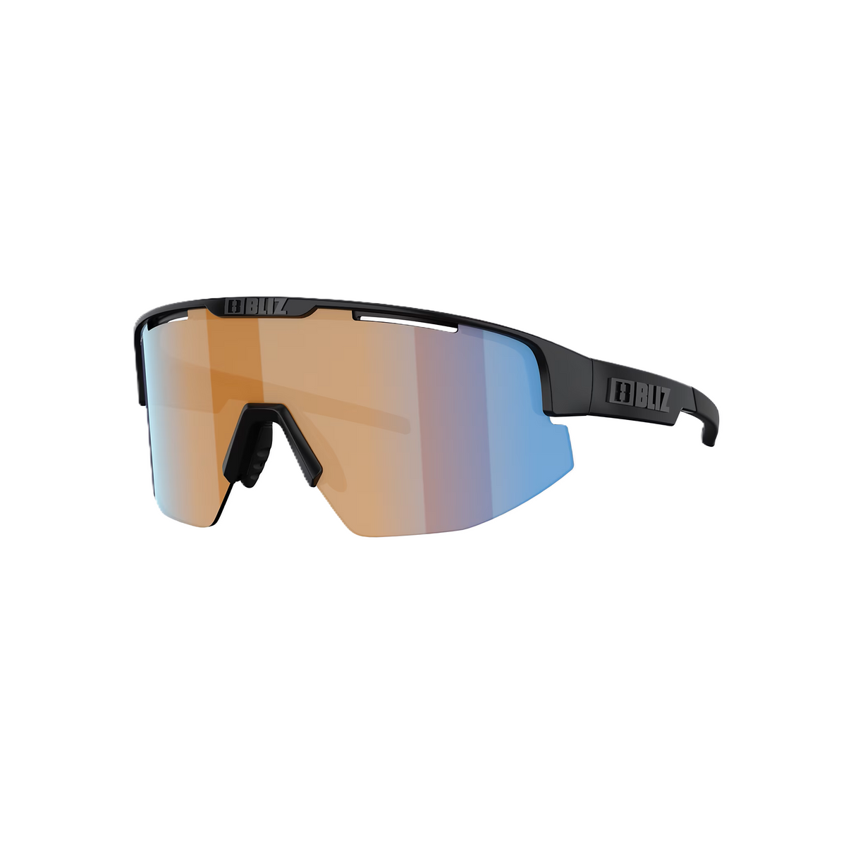 Lunettes BLIZ MATRIX Noir Matt Verre Coral/Orange Bleu Iridium