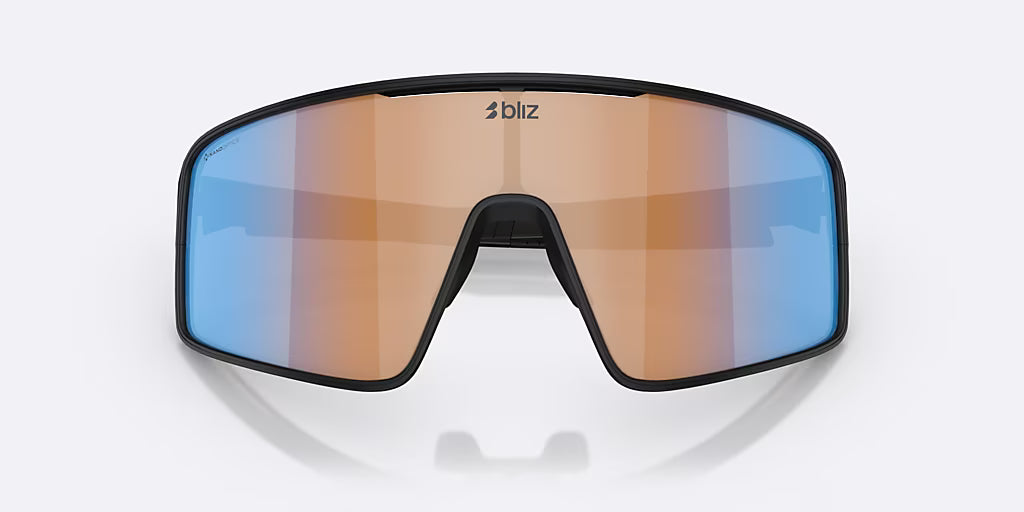 Lunettes BLIZ P001 Noir Matt Verre Coral/Orange Bleu Iridium
