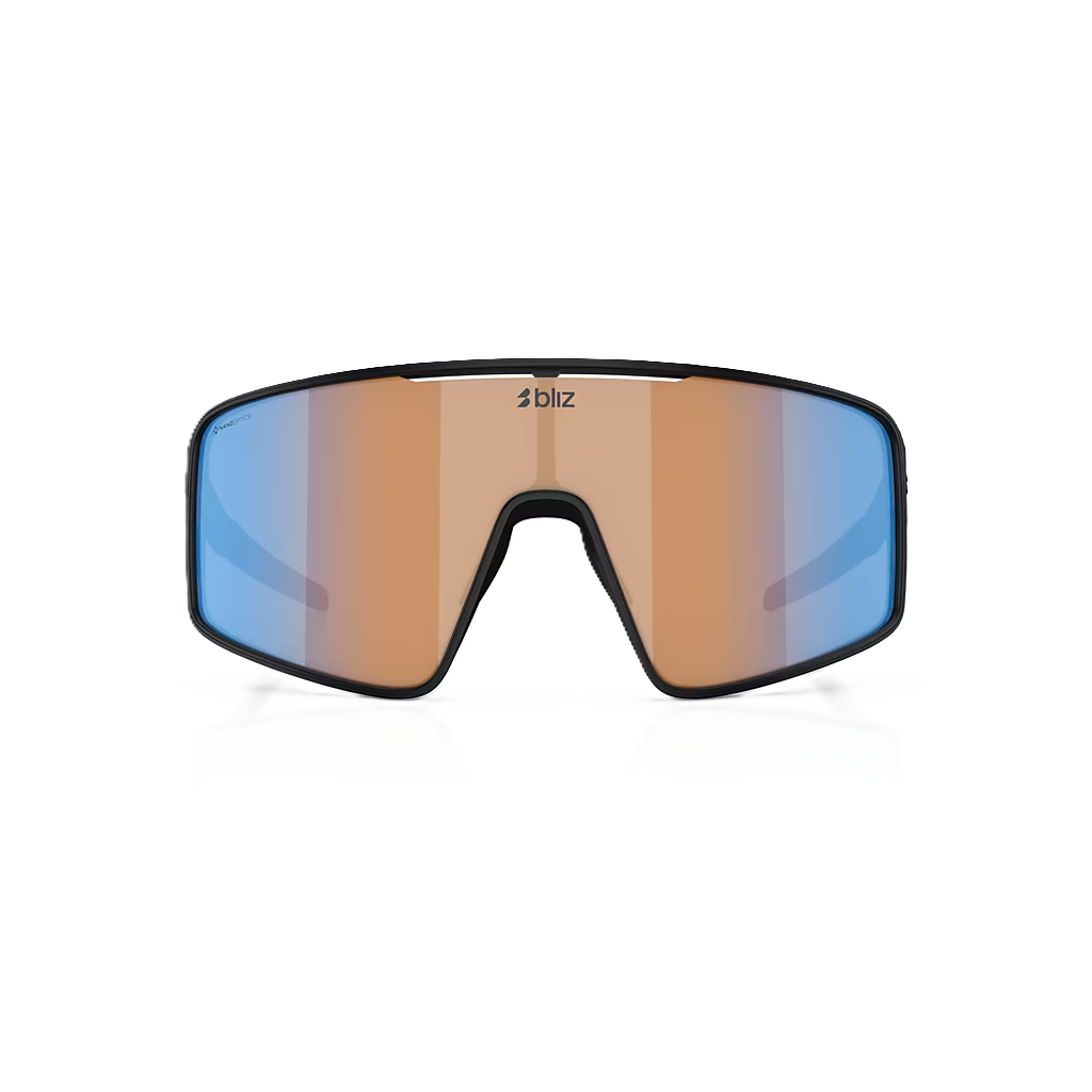 Lunettes BLIZ P001 Noir Matt Verre Coral/Orange Bleu Iridium