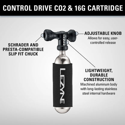 Percuteur CO2 LEZYNE CONTROL DRIVE CO2 Noir