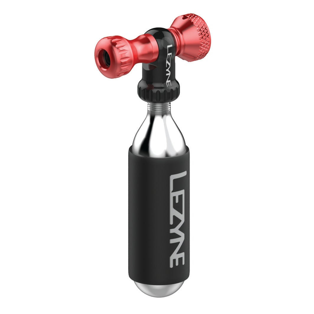 Percuteur CO2 LEZYNE CONTROL DRIVE + Cartouche CO2 Filetée Rouge