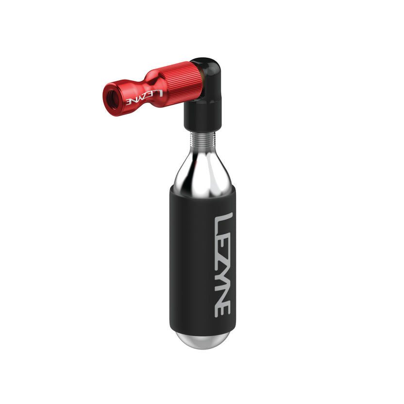 Percuteur CO2 LEZYNE TRIGGER DRIVE + Cartouche CO2 Filetée Rouge