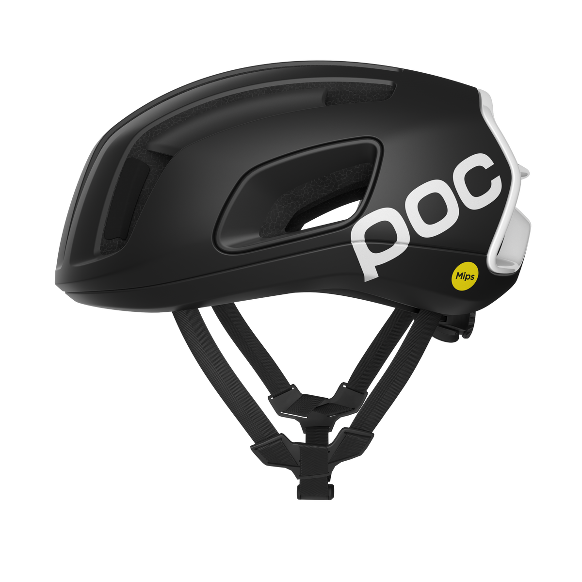 Casque Route POC CYTAL MIPS Noir/Blanc Matt Logo