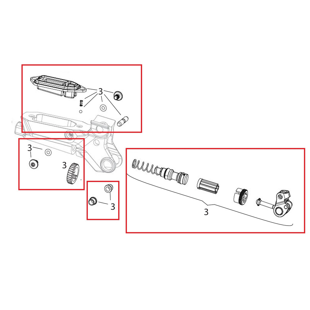Kit de Pièces Internes pour Levier SRAM MAVEN ULTIMATE/SILVER B1