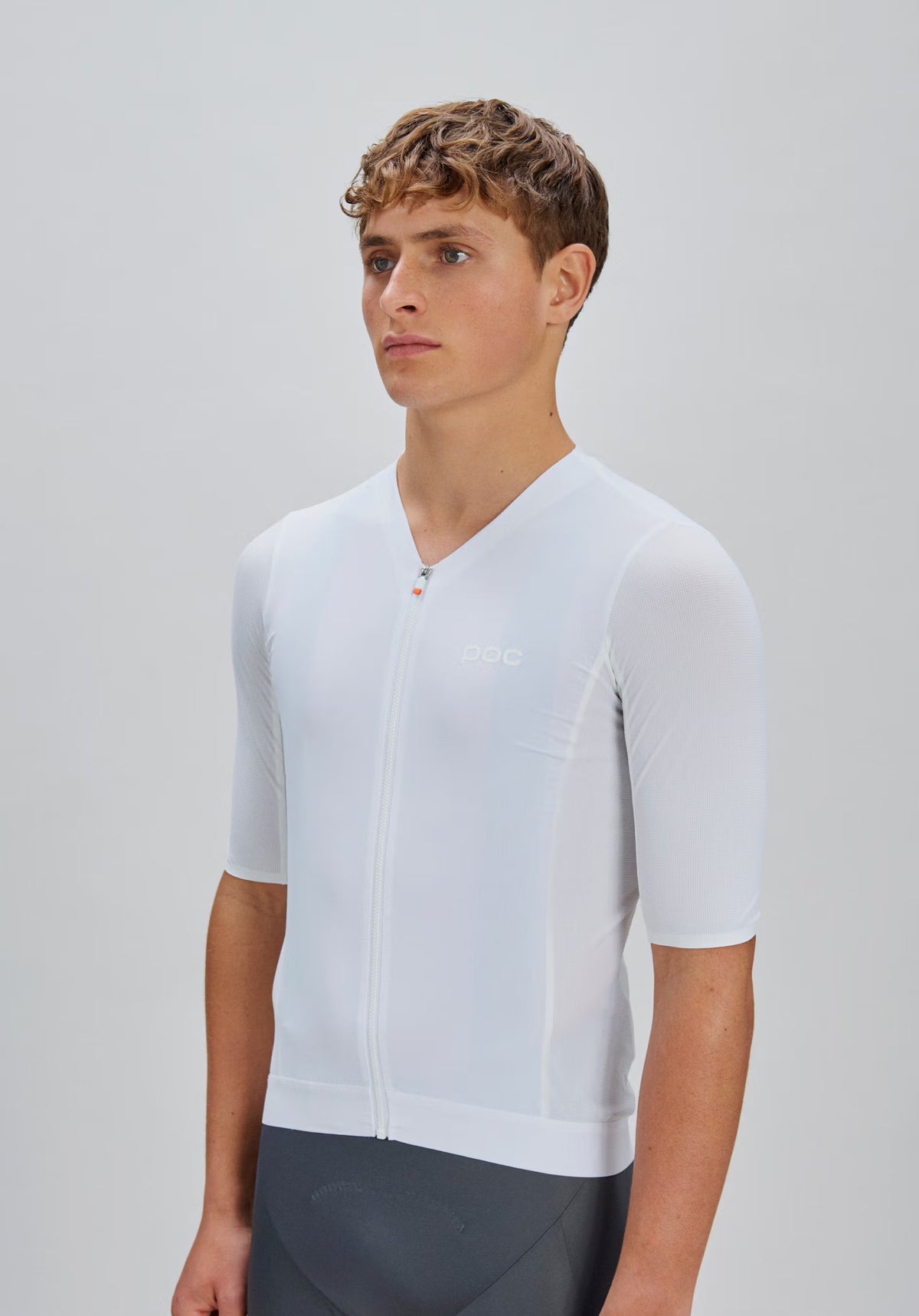 Maillot POC RACEDAY Manches Courtes Blanc