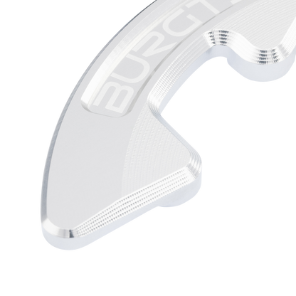 Bash-Guard BURGTEC pour Sram T-Type X0 Argent — détail de fixation