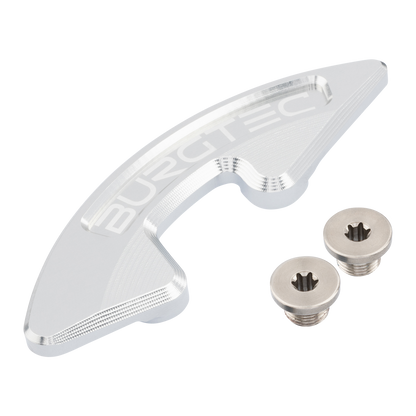 Bash-Guard BURGTEC pour Sram T-Type X0 Argent — vue de la protection argent