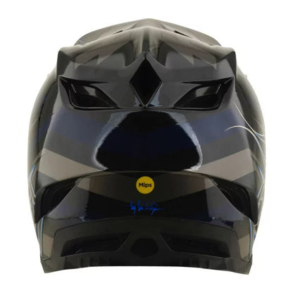 Casque VTT TROY LEE DESIGNS D4 COMPOSITE MIPS BURST Noir/Bleu