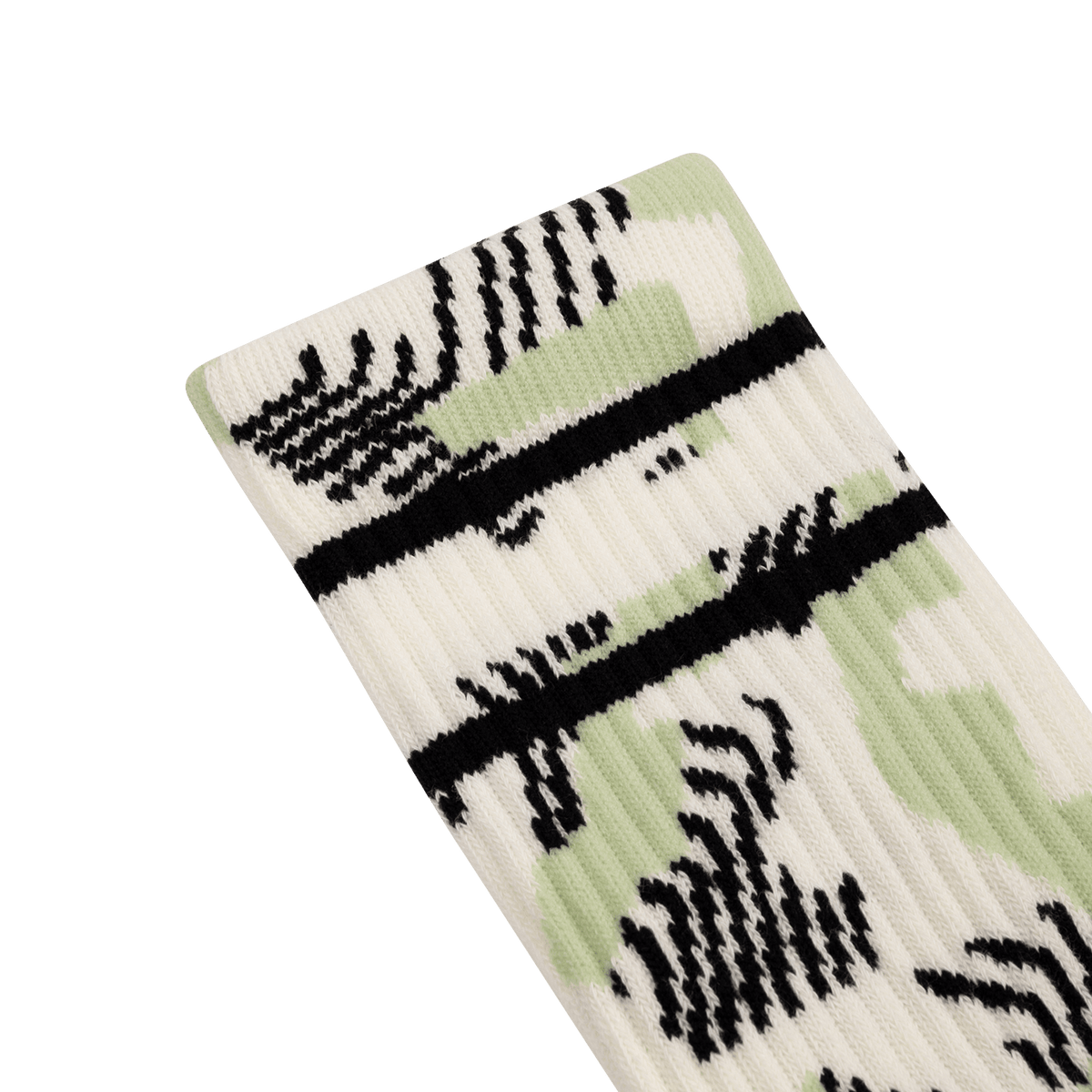 Chaussettes BURGTEC EVERYDAY CREW PATTERNED Blanc/Vert