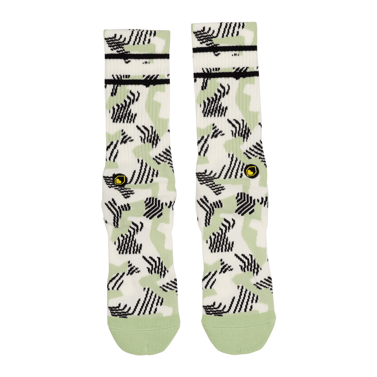 Chaussettes BURGTEC EVERYDAY CREW PATTERNED Blanc/Vert