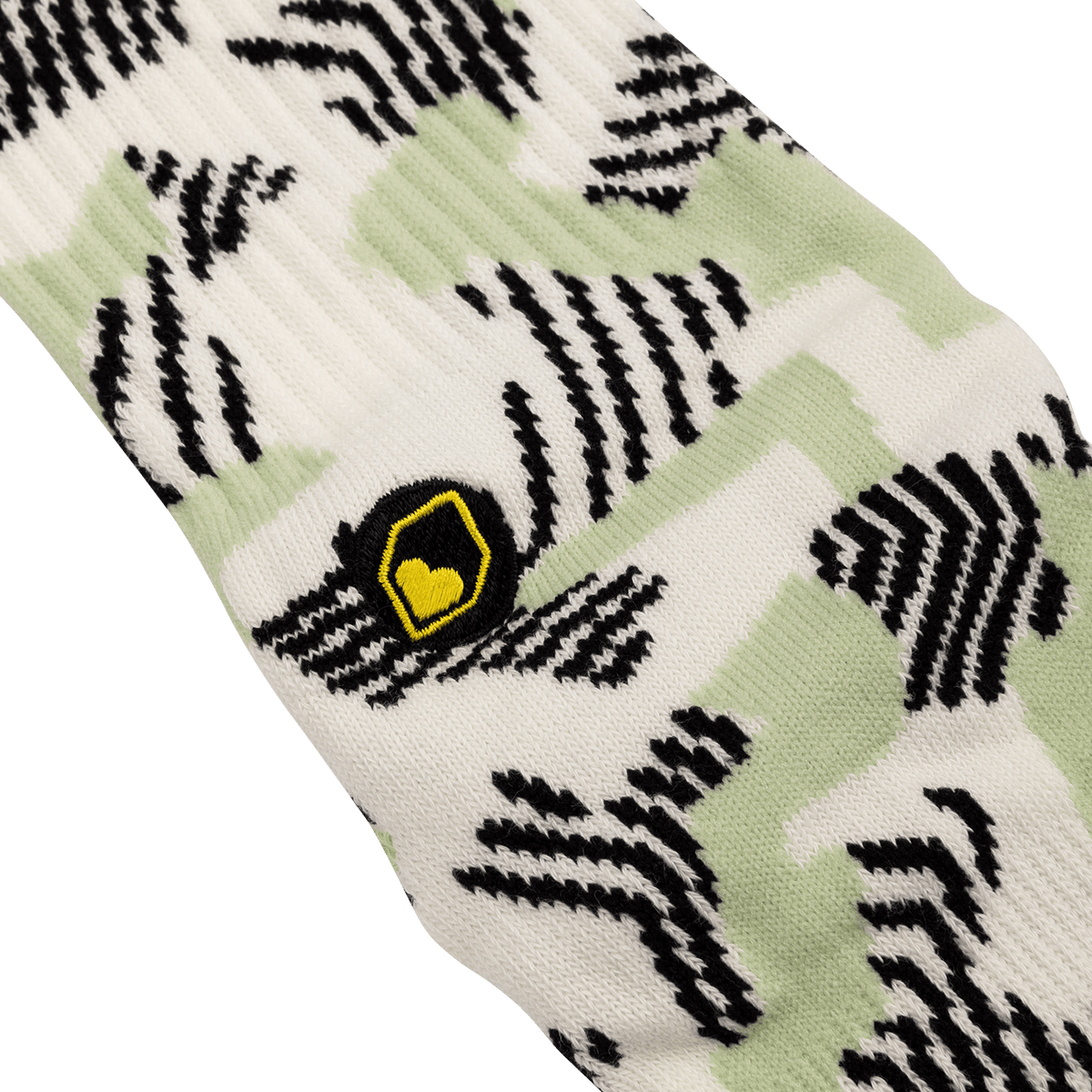 Chaussettes BURGTEC EVERYDAY CREW PATTERNED Blanc/Vert