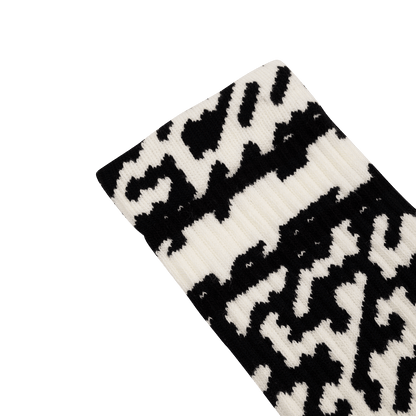 Chaussettes BURGTEC EVERYDAY CREW PATTERNED Noir/Blanc