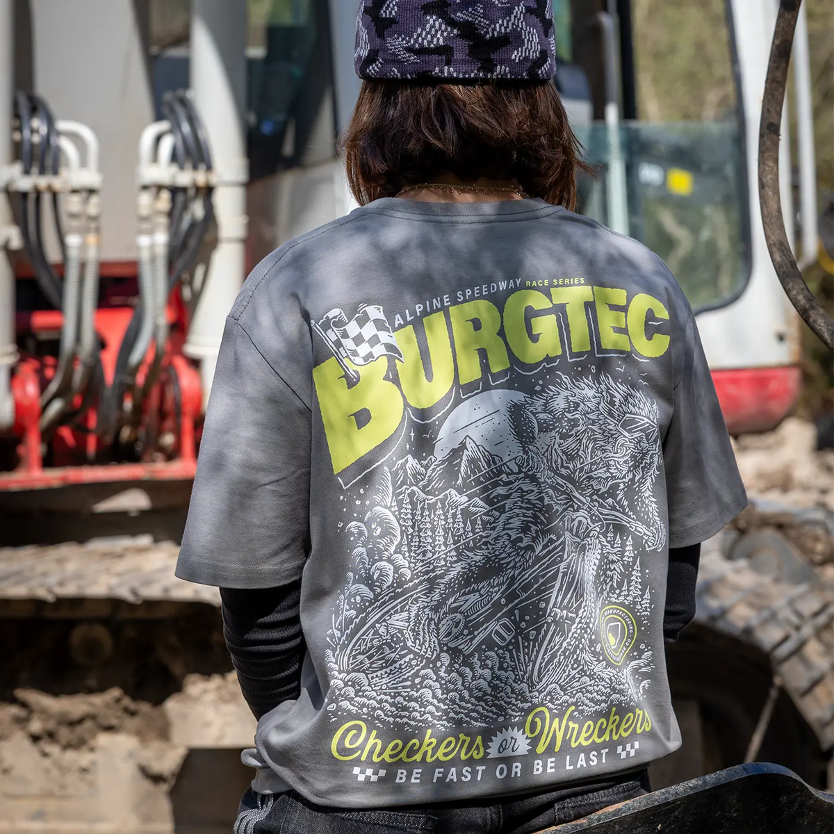 T-Shirt BURGTEC ALPINE SPEEDWAY Gris