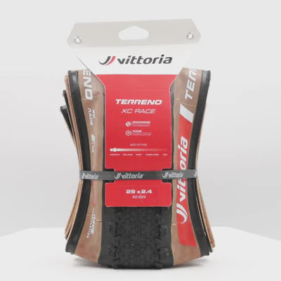 Pneu VITTORIA TERRENO XC RACE 29x2.25 Graphene/Silica Tubeless Ready Souple Beige